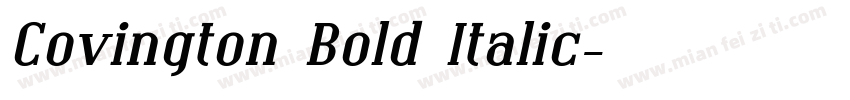 Covington Bold Italic字体转换